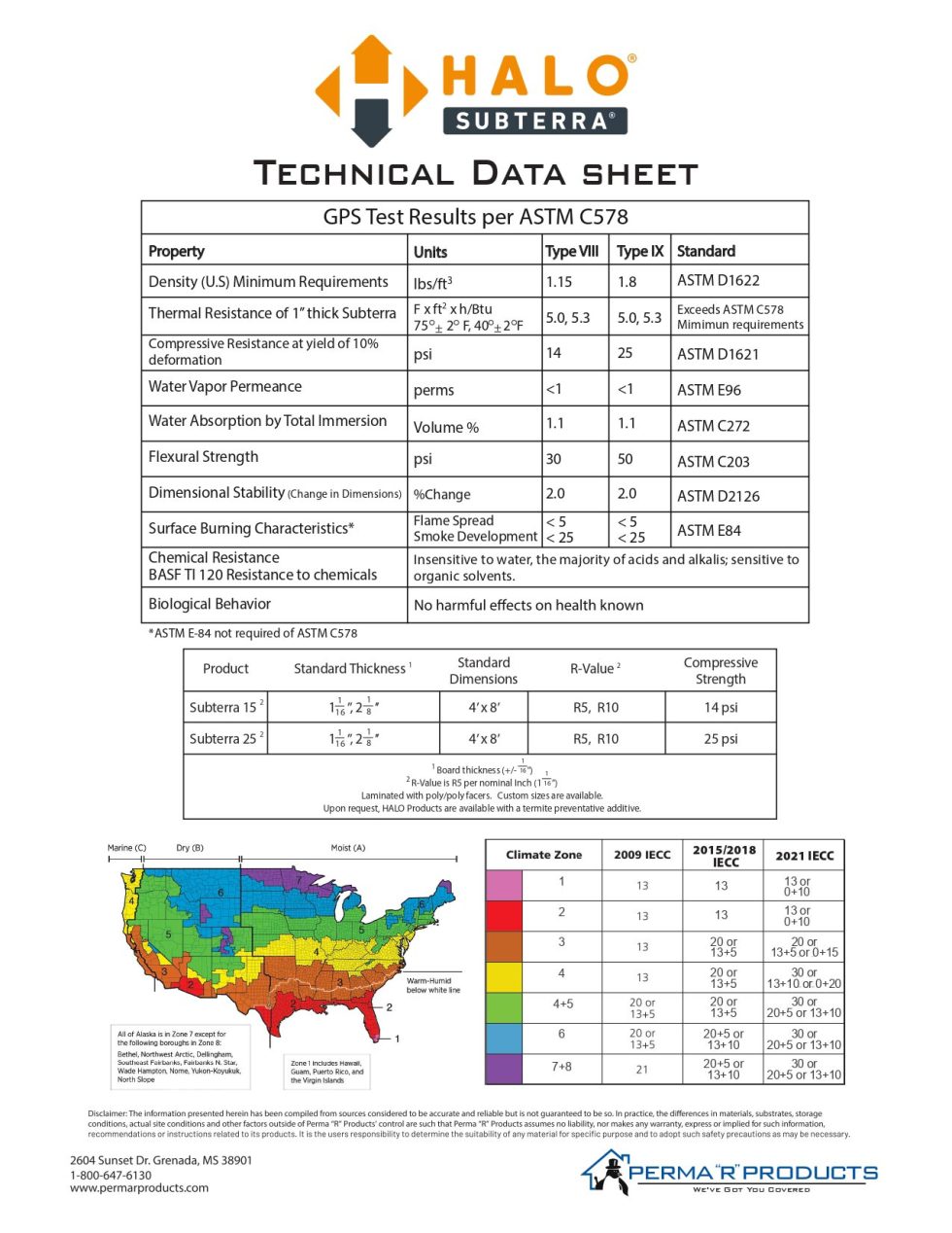 Rigid Foam Insulation HALO Subterra GPS | Perma 
